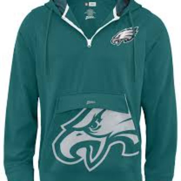 Zubaz Other - ❌SOLD❌NWT [Zubaz] Phaladelpha Eagles NFL 1/4 Zip Big Pocket Logo Hoodie Men's M